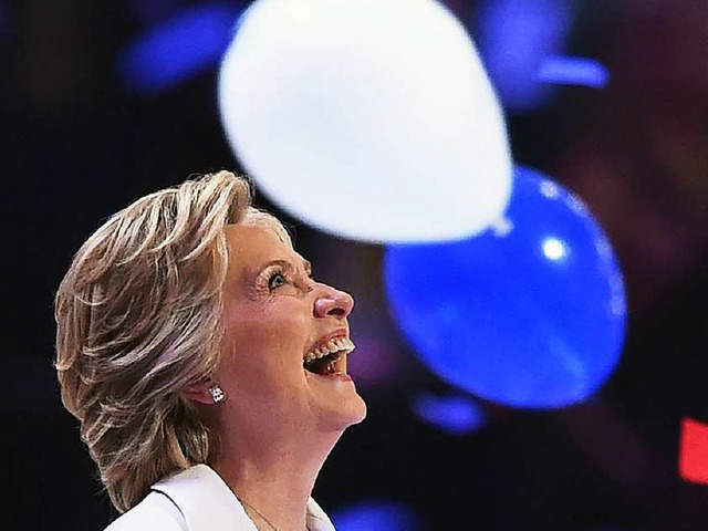 Hillary Clinton ist die erste Frau, di... Rennen ums Weie Haus geschickt wird.  | Foto: AFP