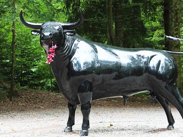 Der herrenlose Stier auf der Sauweide bei Zunsweier.   | Foto: Polizei