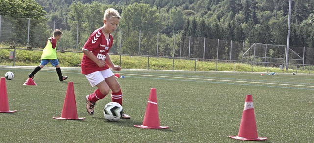 Geschick und Ballgefhl sind beim Fchsle-Camp gefragt.  | Foto: Kerckhoff