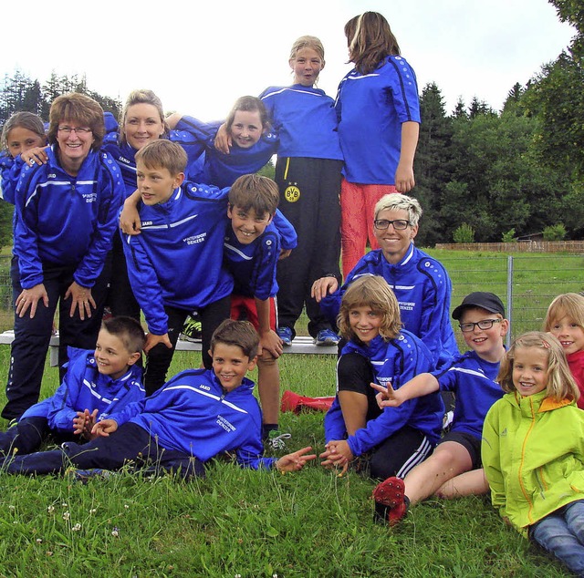 Junge Bonndorfer Leichtathleten starte...ehrkampfmeisterschaften in Lenzkirch.   | Foto: Privat