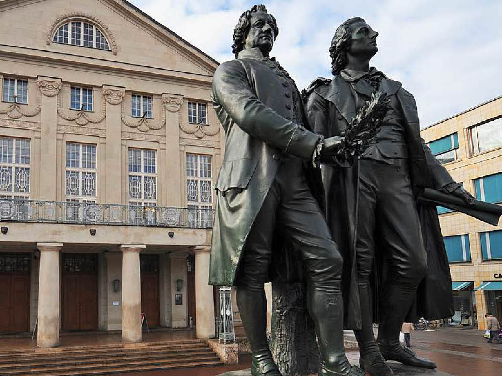 Keine Liebe auf den ersten Blick, aber ber den Tod hinaus vereint in Weimar: Johann Wolfgang von Goethe und Friedrich Schiller