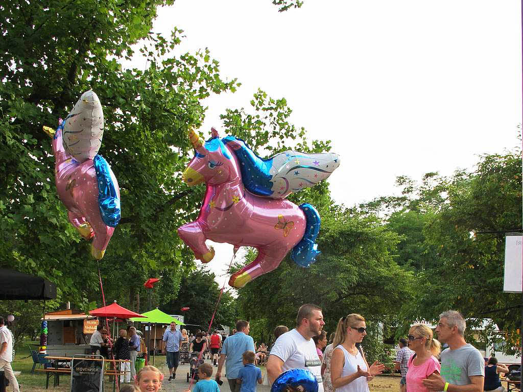 Lichterfest Bad Bellingen - stimmungsvoll und lustig. Luftabllons waren ein Riesenhit.