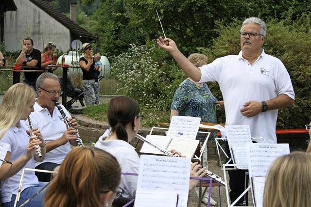 Der Musikverein Wieslet in bester Spiellaune