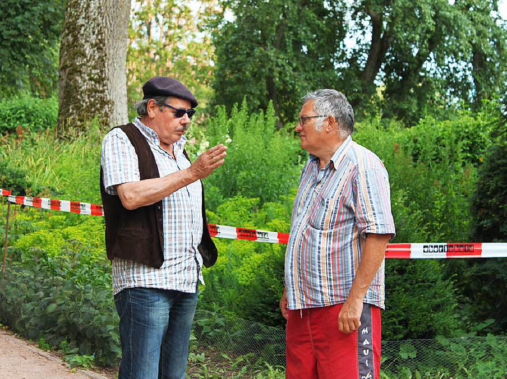 Einer der Vter des Schlossfestes, Peter Rombach (links), war auch in diesem Jahr beim Fest dabei.