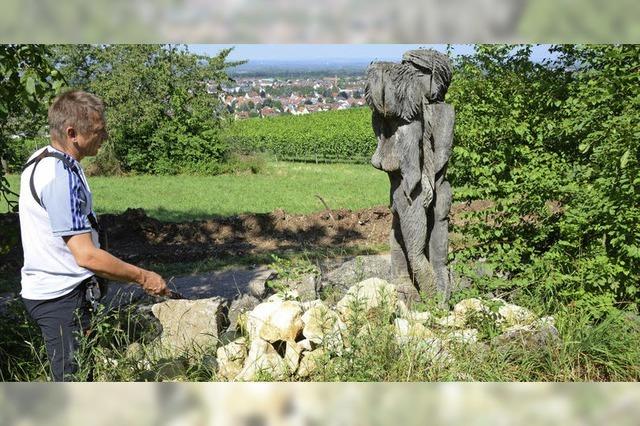 Grnes Licht fr Weinweg in Flammen