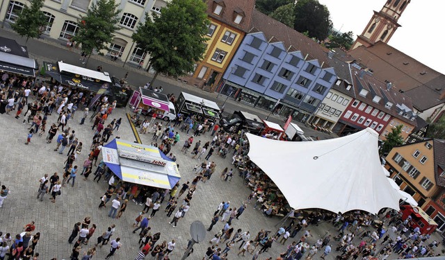 Der Marktplatz vom &#8222;Schllmanns&#8220; aus betrachtet.   | Foto: Julia Trauden