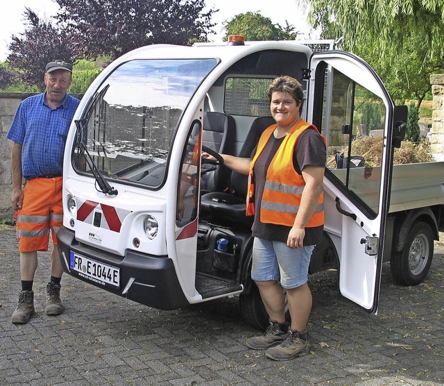 Der neue Kleintransporter wird bei der...or Wirtz in Eichstetten  eingesetzt.    | Foto: G. RINKLIN