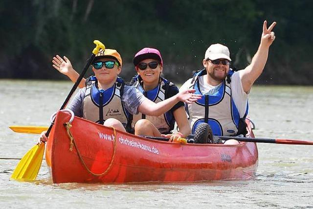 Fotos: Kanutour auf dem Rhein