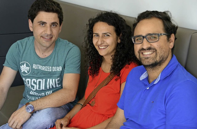Anas Alzoghbi, Dunja und Firas Khoury (von links).   | Foto: rita eggstein
