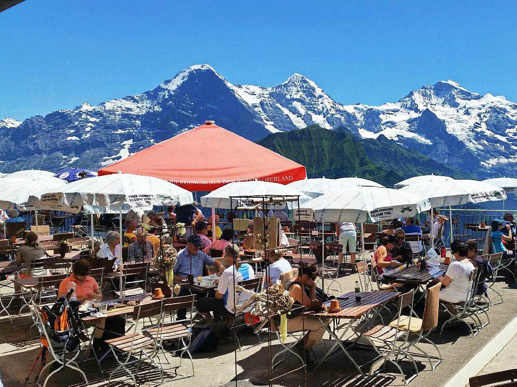 Rast auf der Schynige Platte mit Blick auf Eiger, Mnch und Jungfrau.Fotografen: Martina und Wilfried Promesberger BZ Fotosommer, Thema: Reisen