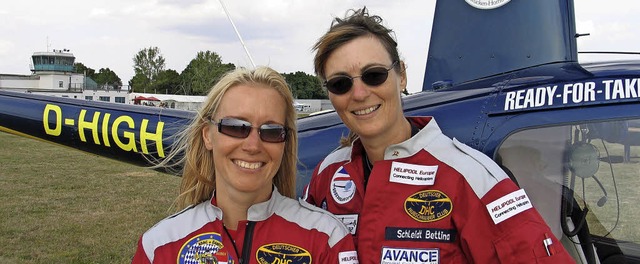 Ein eingespieltes Team: Pilotin Bettin...(rechts) und Co-Pilotin Gisela Freund.  | Foto: spe