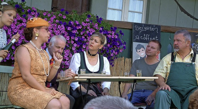 Schne Kulisse, erfrischendes Spiel: V...D&#8217;Kulissebrzler in Schillighof.  | Foto: Roswitha Frey