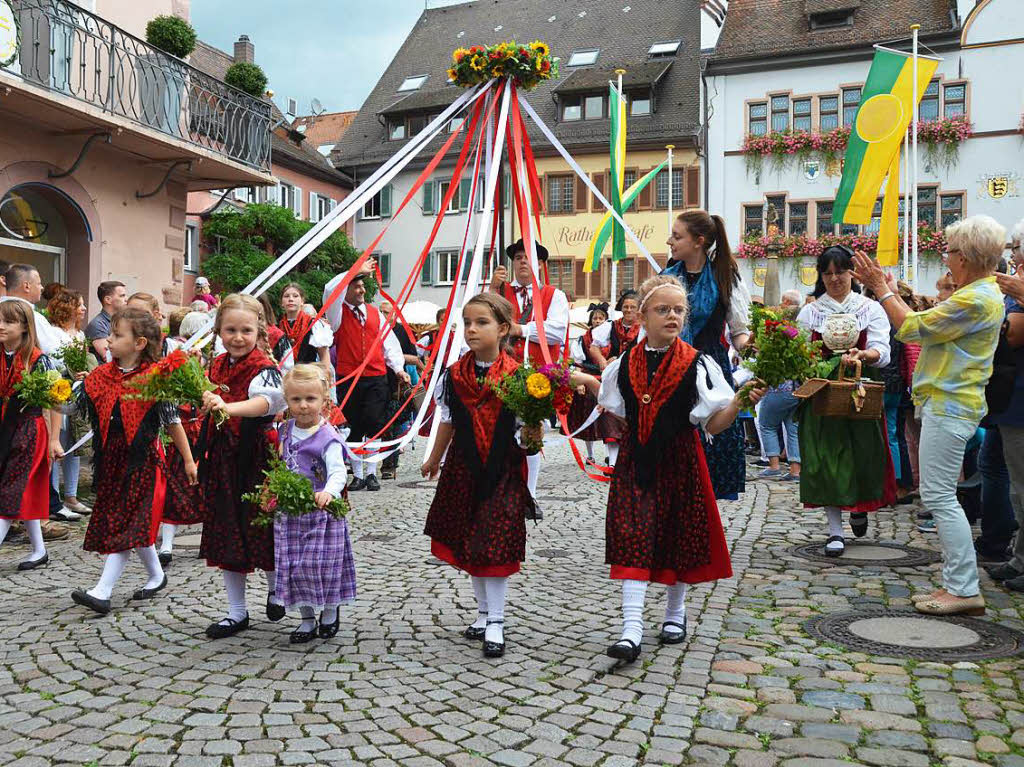 Der Erffnungsumzug mit 14 Trachten- und Musikgruppen war ein Augenschmaus. 