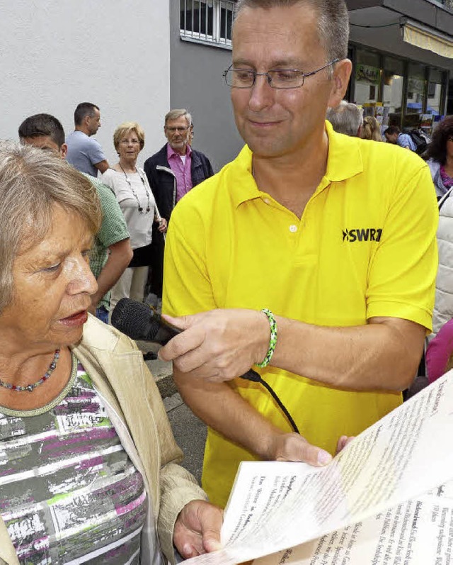 Als das SWR-Team das letzte Mal 2015 b... durften Gste die Nachrichten lesen.   | Foto: archivbild: Sattelberger