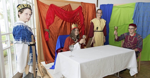 Bei der Kinderbibelwoche wurde die Ges...r, Emma Bromer und Adrian Schnfeld.   | Foto: Olaf Michel