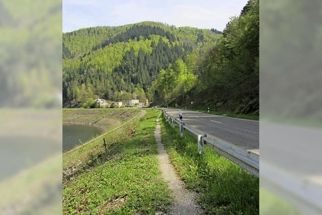 Arbeiten am Wehrabecken