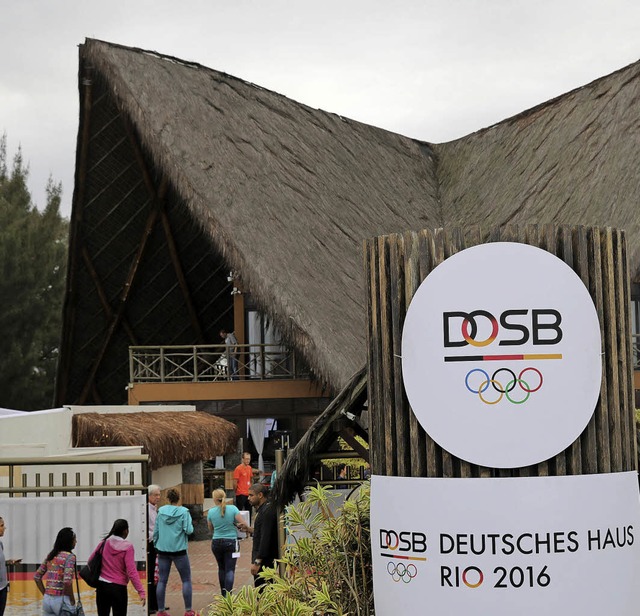 Treffpunkt fr Sportler, Funktionre und Journalisten: das Deutsche Haus in Rio   | Foto: dpa