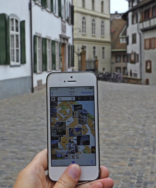 Der Stadtplan kann jetzt auch bers Handy abgerufen werden.   | Foto: Sarah Trinler