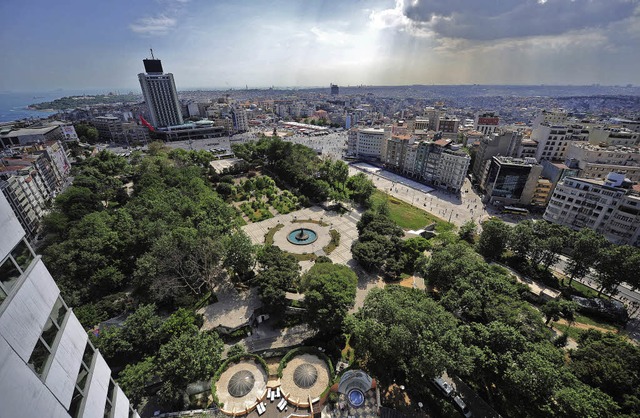 Der Gezi Park in Istanbul wurde 2013 z...vilen Widerstand gegen die Regierung.   | Foto: AFP
