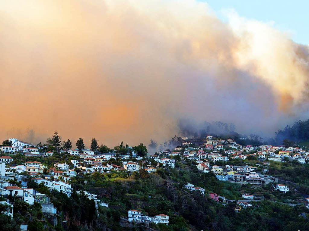 Die Lage auf Madeira, wo seit Montag Waldbrnde wten, hat sich gefhrlich zugespitzt. Die Brnde erreichten am Mittwoch das Zentrum der Insel-Hauptstadt Funchal, drei Menschen kamen in ihren Husern ums Leben. Rund tausend Menschen mussten in Sicherheit gebracht werden, darunter auch Touristen.
