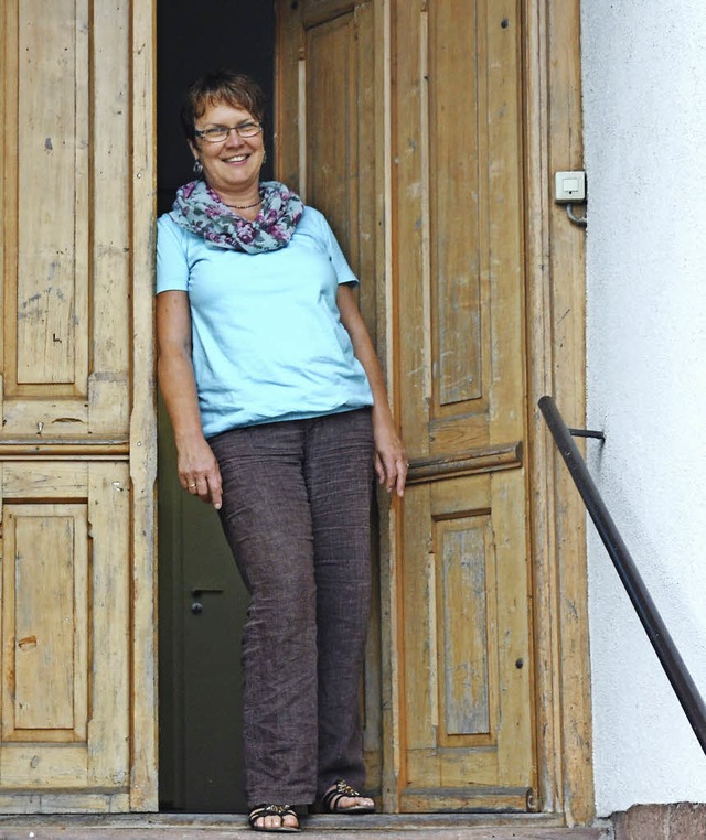 Freut sich, wenn sie ruhesuchenden Men...g zu ihren Praxisrumen in Ottenheim.   | Foto: U. Derndinger