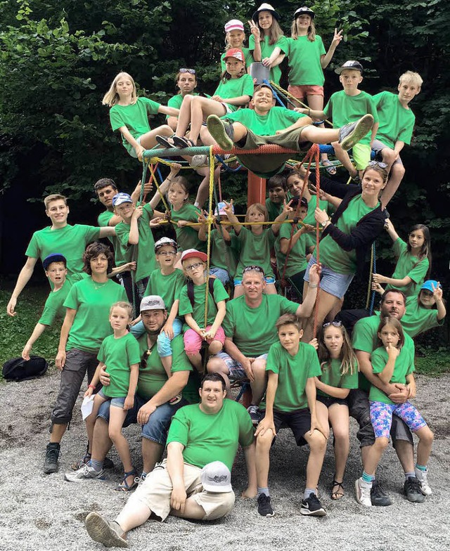 28 Mdchen und Jungen aus Lenzkirch ve...nisreiche  Ferienwoche in Hohentengen.  | Foto: Tina Httich