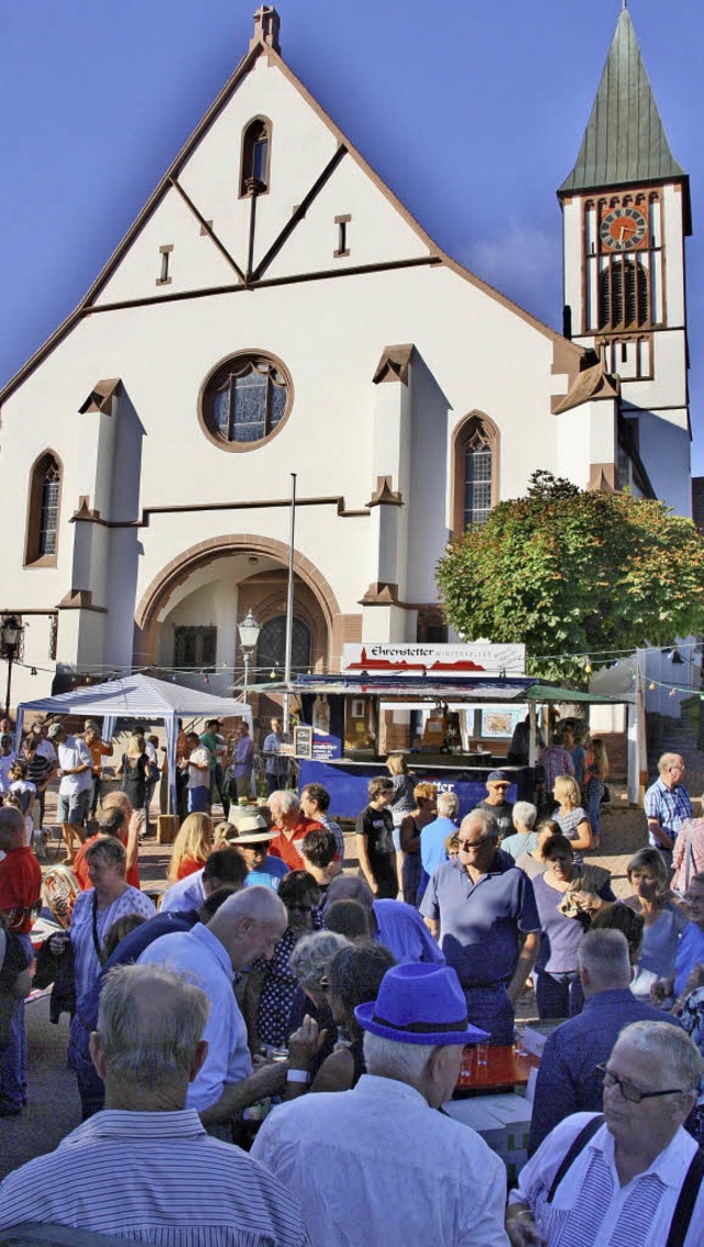 Hoch her ging es beim hohen Besuch der...in zur Erffnung des Lorenzemrthocks.  | Foto: Hans Jrgen Kugler