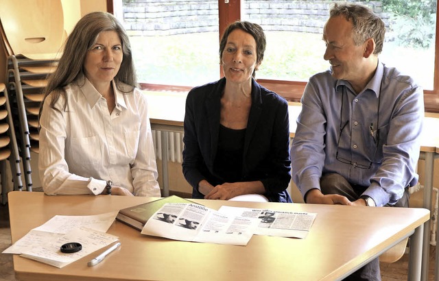 Beraten die Diskussionsthemen (von lin...nd Gerhard Bronner vom Anste-Team.    | Foto: Horst Fischer