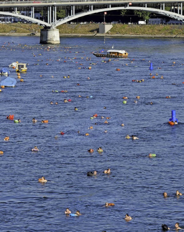 Seit den 90er-Jahren erlebt das Schwim... Rhein in Basel einen richtigen Boom.   | Foto: Staatskanzlei Basel-Stadt