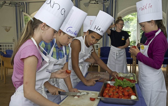 Beim Projekt Minigrtner verarbeiteten...rtengewchse zu schmackhaften Speisen.  | Foto: Mnch