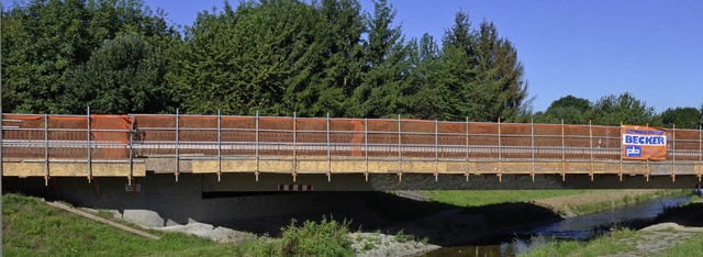 Die Mhlinbrcke bei Bad Krozingen-Hausen wird zur Zeit saniert.   | Foto: Barbara Schmidt