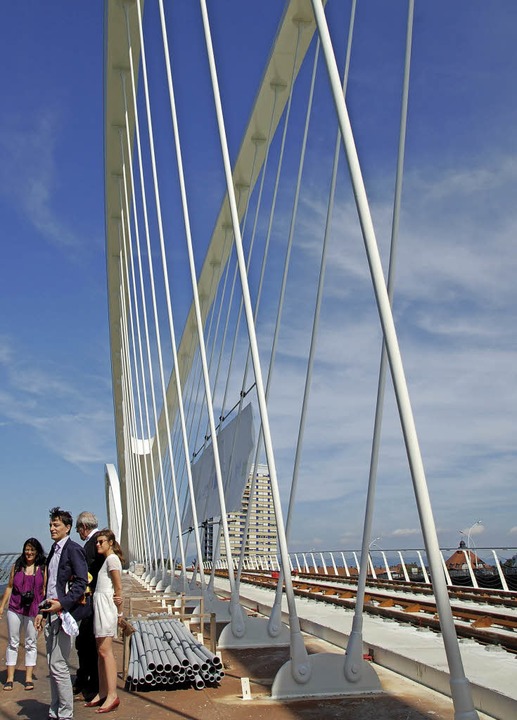 Die neue Rheinbrcke fr die Straenba...e Perspektiven fr die Metropolregion   | Foto: Nckles