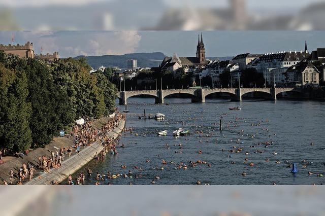 Basler Rheinschwimmen - fast 5000 Menschen im Fluss