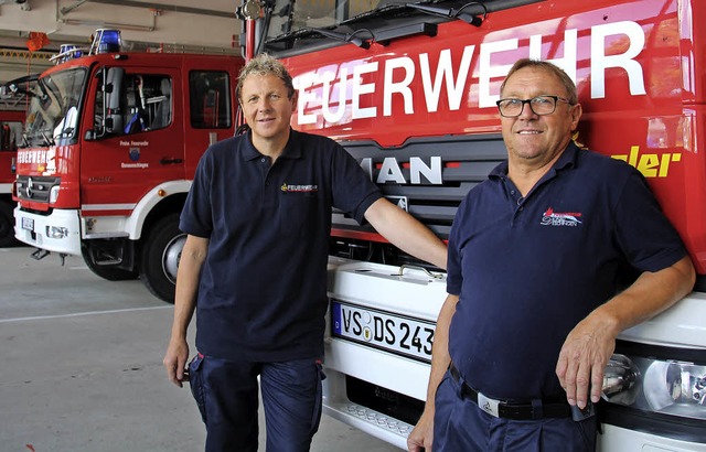 Gerd Wimmer (links) und Wilfried Reich...llem die Technik in Schuss zu halten.   | Foto: Madlen Falke