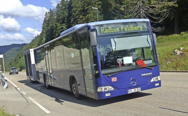 Der Radbus auf den Feldberg kurz vor dem Ziel   | Foto: Daniel Gramespacher