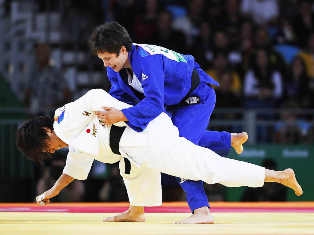 Laura Vargas Koch (in blau) gewann Bronze im Judo