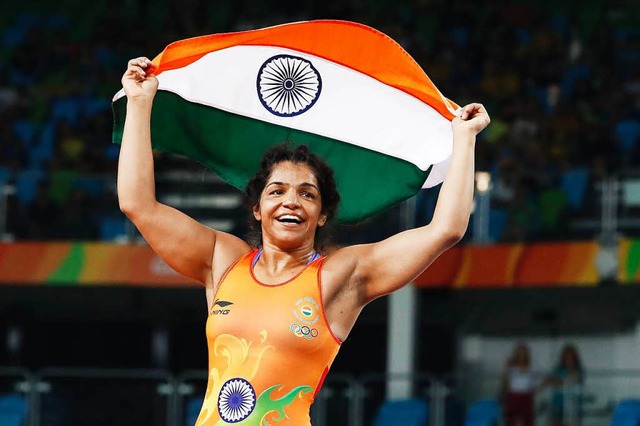 Ringerin Sakshi Malik holte Silber in der Gewichtsklasse bis 58 Kilo.  | Foto: AFP