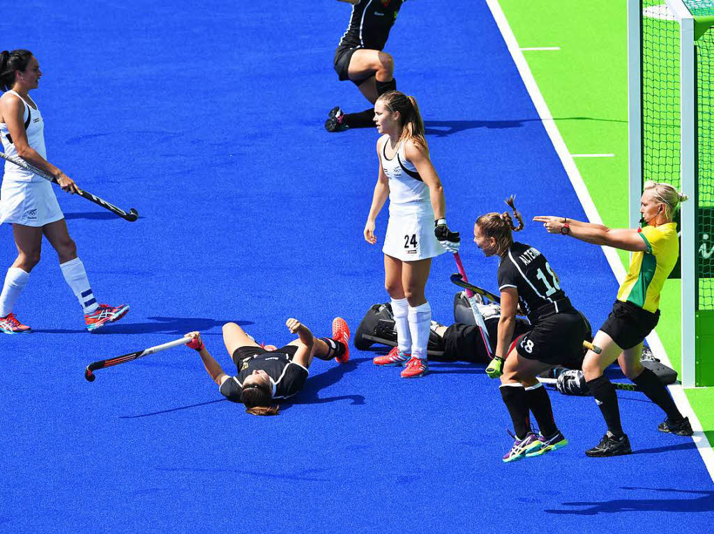 Bronze fr die deutschen Hockey-Damen im Spiel gegen Neuseeland