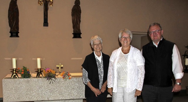 Ilse Trefzer, welche die Marzeller Mar...er Marzeller katholischen Marienkirche  | Foto: Rolf-Dieter Kanmacher