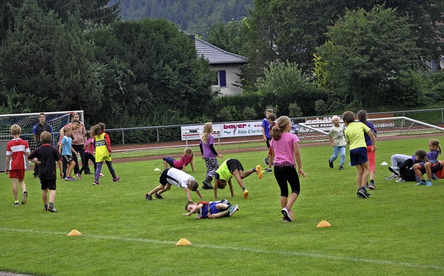 ber 30 Kinder zeigten viel Elan und F...thletik-Disziplinen im Elztalstadion.   | Foto: Verein