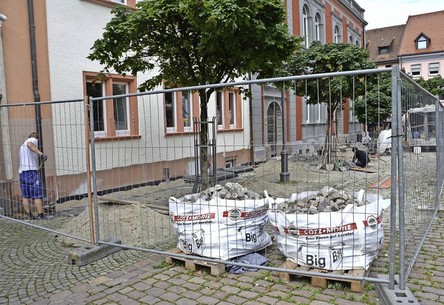 Baustelle I: Das Rathaus.   | Foto: Bernd Fackler