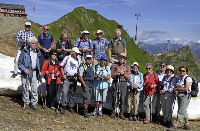 Die Wandergruppe, im Hintergrund die Wormser Htte  | Foto: privat