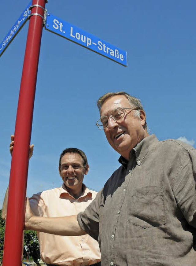 Ein Straenname, der verpflichtet: Alt...1  in der Maulburger St. Loup-Strae.   | Foto: Archiv: Robert Bergmann