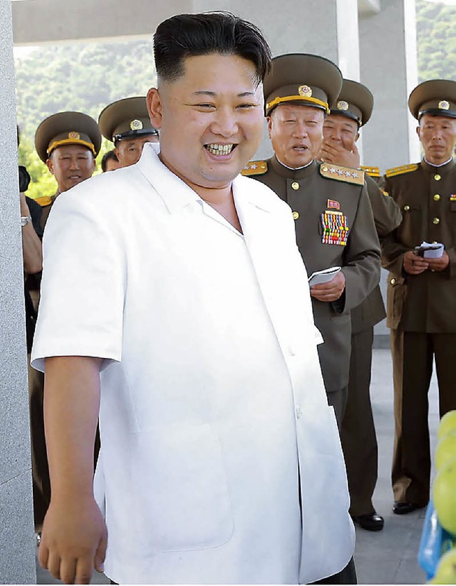 Spa an der Provokation: Nordkoreas Diktator Kim Jong-un   | Foto: AFP