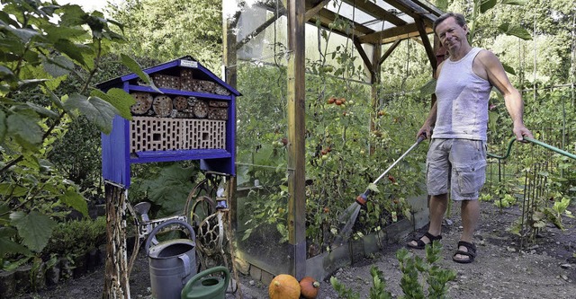 Ein Kleingarten macht groe Freude, aber auch viel Arbeit, sagt Thomas Drosdek.   | Foto: Thomas Kunz