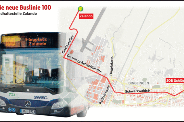 Neue Buslinie fährt ab 1. September zweimal täglich bis zur Endhaltestelle Zalando