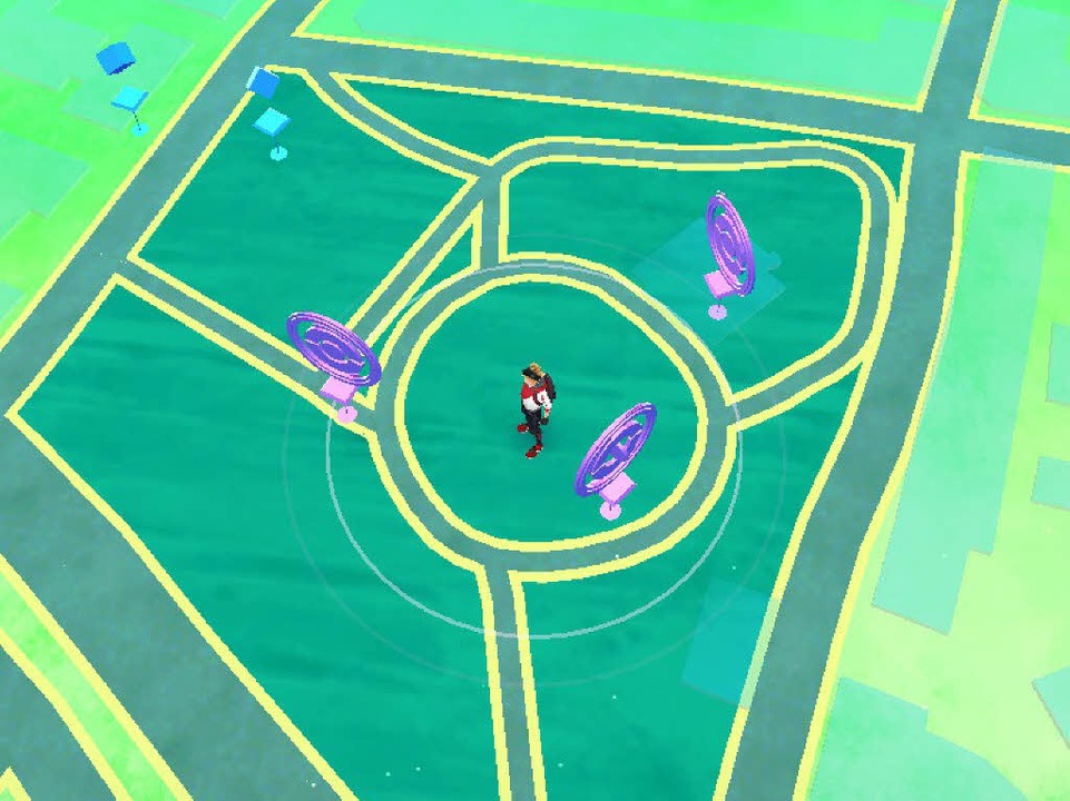 Der Colombipark aus Pokémongospielersicht.  | Foto: Screenshot / Konstantin Görlich