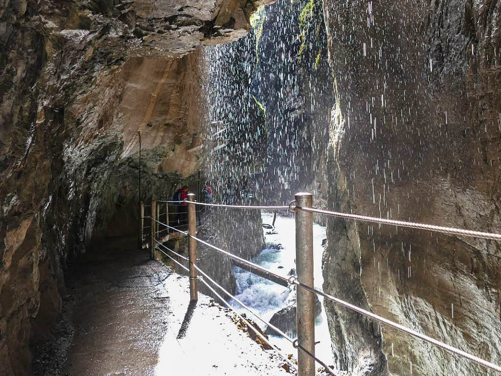 Licht und Schatten in der Partnachklamm bei Garmisch. Fotograf: Jrgen Freund. BZ-Fotosommer: Licht und Schatten
