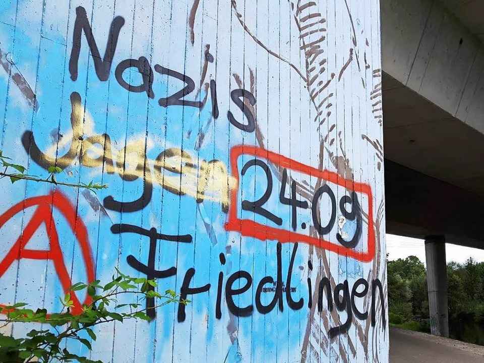 Gegen die Demo hat sich Widerstand gebildet.  | Foto: Maja Tolsdorf