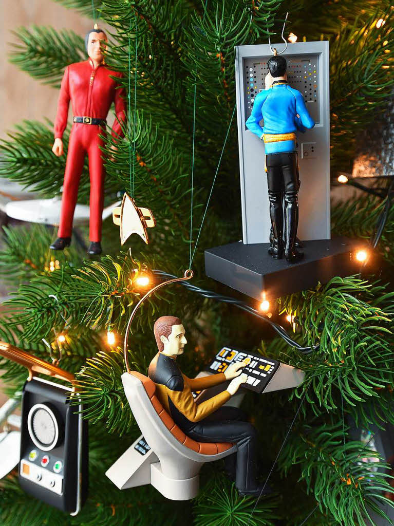 Weihnachtsschmuck im Star Trek Museum